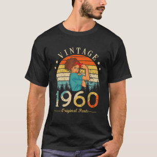 Camiseta Vintage 1960 Original Part Strong Woman 60º Nasci