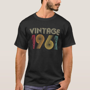 Camiseta Vintage 1961 60º Aniversário Homens Mulheres 60