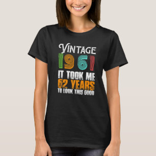 Camiseta Vintage 1961 62 anos Aniversário do Retro Padre
