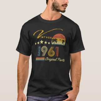 Camiseta Vintage 1961 62nd Birthday 62 Year Old Retro