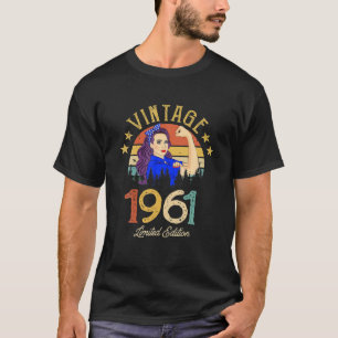 Camiseta Vintage 1961 Feita Em 1961 60º Aniversário 60 Anos