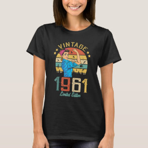 Camiseta Vintage 1961 Feita Em 1961 61ruas Mulheres De Aniv