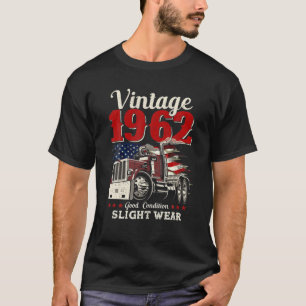 Camiseta Vintage 1962 60º Caminhoneiro De Aniversário De 60