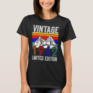Camiseta Vintage 1962 60 Anos Meninas 60 Anos Nascimento