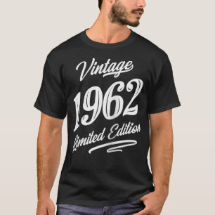 Camiseta Vintage, 1962, 60 anos, Retro 60th Birthday Grap