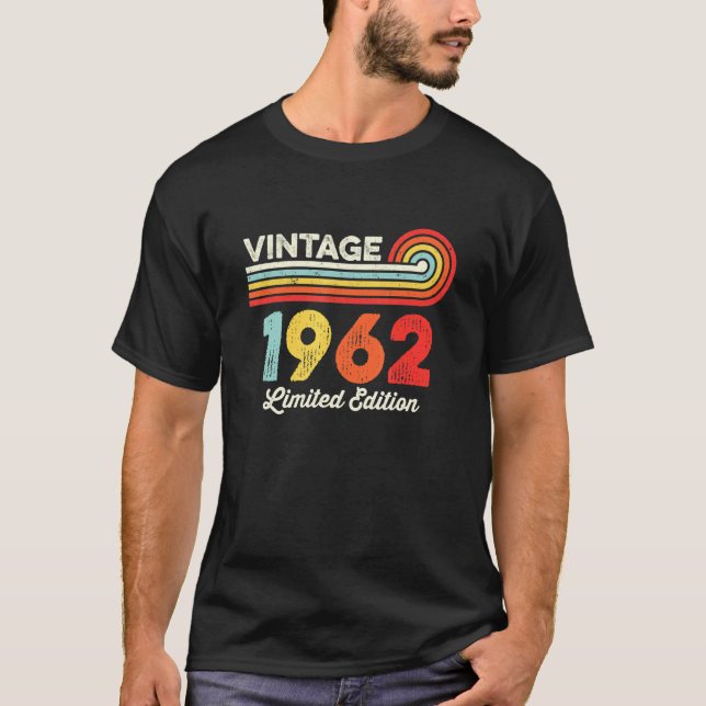 Camiseta Vintage 1962 Aniversário Mulheres Nasceres Em 1962 (Frente)