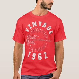 Camiseta Vintage 1962 Birthday Limited Edition Guitar Music