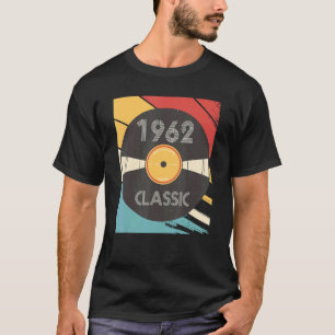 Camiseta Vintage 1962 Classic Vinil, ano de nascimento
