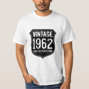 Camiseta vintage 1962 envelhecida à perfeição para
