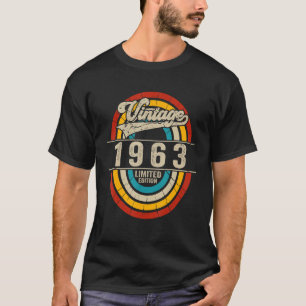 Camiseta Vintage 1963 60º aniversário 60 anos