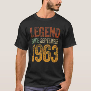 Camiseta Vintage 1963 Aniversário da Legenda do Nascer desd
