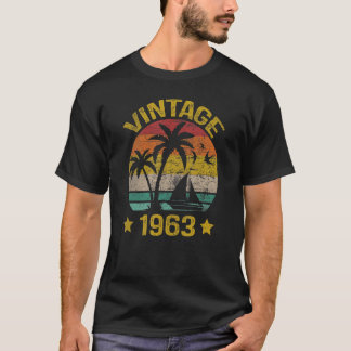 Camiseta Vintage 1963 Feita Em 1963 60º Aniversário Present