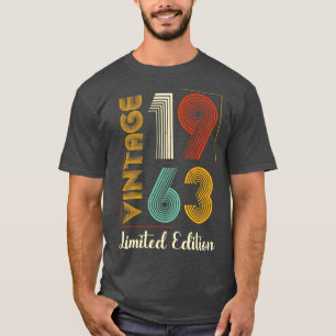 Camiseta Vintage 1963 Limited Edition 60th Birthday