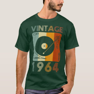 Camiseta Vintage 1964 Retro Record Player Birthday Vinyl