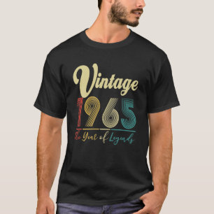 Camiseta Vintage 1965 57Th Birthday 57 Years Old Gift Men W