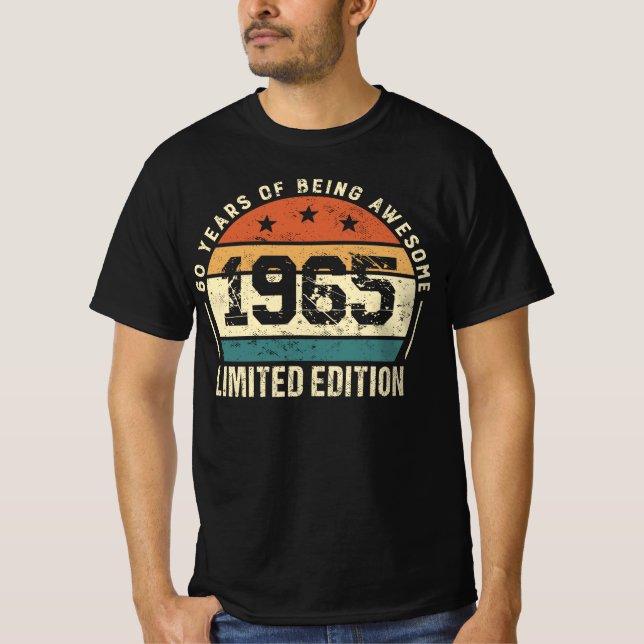 Camiseta Vintage 1965 Retro 60th Birthday Idea (Frente)