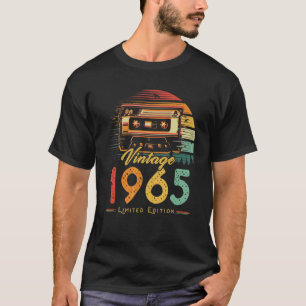 Camiseta Vintage 1965 Retro Cassete 1965 57º Aniversário 57