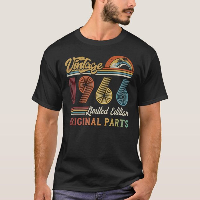 Camiseta Vintage 1966 Limited Edition Partes originais (Frente)