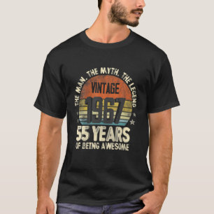Camiseta Vintage 1967 55º Aniversário De 55 Anos De Idade