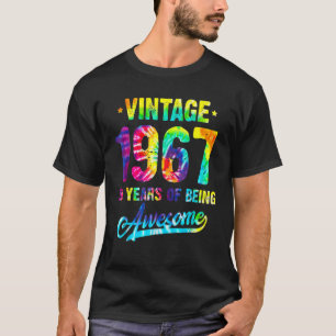 Camiseta Vintage 1967 55th Birthday Tie Dye 55 Year Of Bei