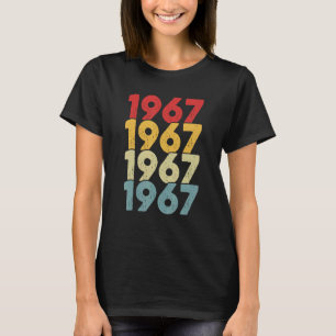 Camiseta Vintage 1967 Aniversário Mulheres Retrô Legenda De