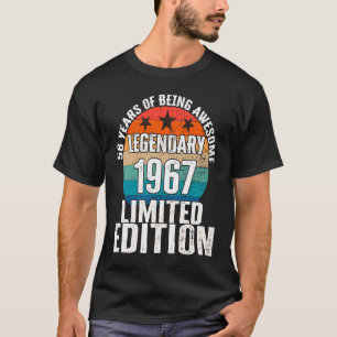 Camiseta Vintage 1967 Legendary Limited Edition 56 Anos