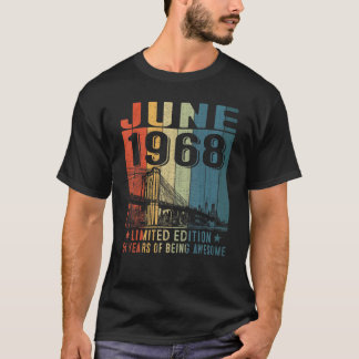 Camiseta Vintage 1968 54 Anos Feita Em Junho De 1968 54º Bi