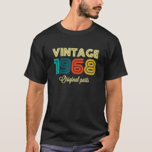 Camiseta Vintage 1968 Partes Originais Engraçadas, 52 Anos