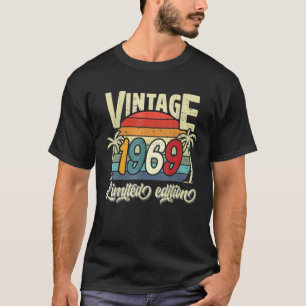 Camiseta Vintage 1969 53Th Birthday Limited Edition 53 Anos