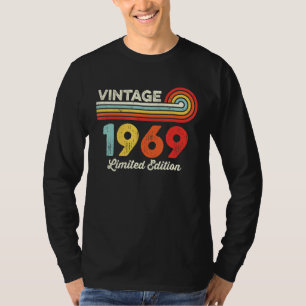Camiseta Vintage 1969 Aniversário Mulheres Nasceres Em 1969