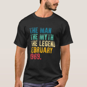 Camiseta Vintage 1969 Man Myth Legend 52Nd Bday Gift Retro