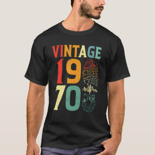Camiseta Vintage 1970, 52 Anos, Ataque de Aniversário, Hipe