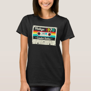 Camiseta Vintage 1970 52nd Birthday - Cassete Retro 52