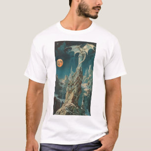 Camiseta Vintage 1970 Dark Fantasy Book Paper Art De