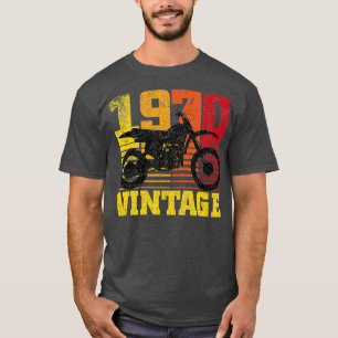 Camiseta Vintage 1970 Motocross Dirt Bike 50th Birthday