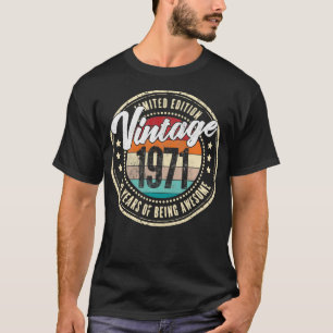 Camiseta Vintage 1971 50 Anos 50 Anos Aniversário do Prêmio
