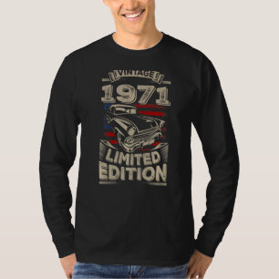 Camiseta Vintage 1971 51ruas Com 51 Anos De Idade Aniversár