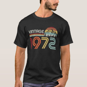 Camiseta Vintage 1972 51ruas Aniversário Aos 51 Anos Bd