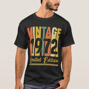 Camiseta Vintage 1972 Edição Limitada - Aniversário