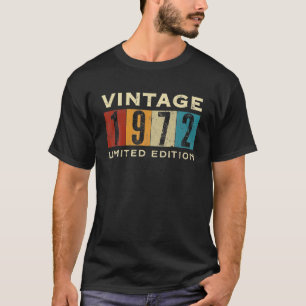 Camiseta Vintage 1972 Limited Edition 50 anos 50th