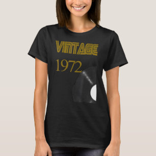 Camiseta Vintage 1972 Record Player 49º aniversário Vinyl D