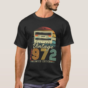 Camiseta Vintage 1972 Retro Cassete 1972 50º aniversário 50