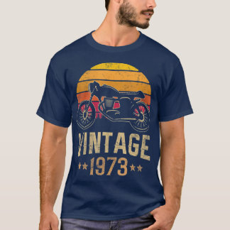 Camiseta Vintage 1973 48th Birthday Retro Cafe Racer