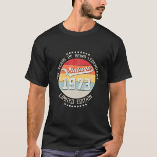 Camiseta Vintage 1973 49º Aniversário Presente 49 Anos De