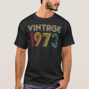 Camiseta Vintage 1973 49th Birthday Retro 49 Anos de Idade