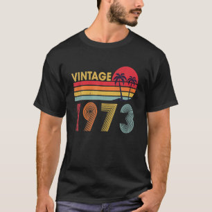Camiseta Vintage 1973 50 Anos Meninos E Raparigas 50
