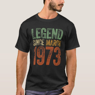 Camiseta Vintage, 1973, Aniversário, Nascer desde 1973