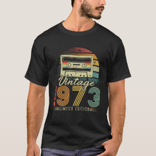 Camiseta Vintage 1973 Fita Cassete Retro 1973 Aniversário d