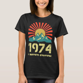 Camiseta Vintage 1974 1974 Aniversário dos Homens 1