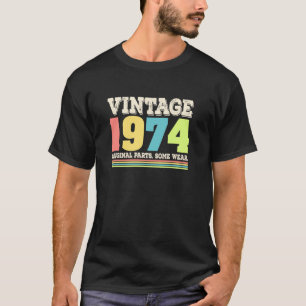 Camiseta Vintage 1974 50th Happy Birthday 50 Anos A